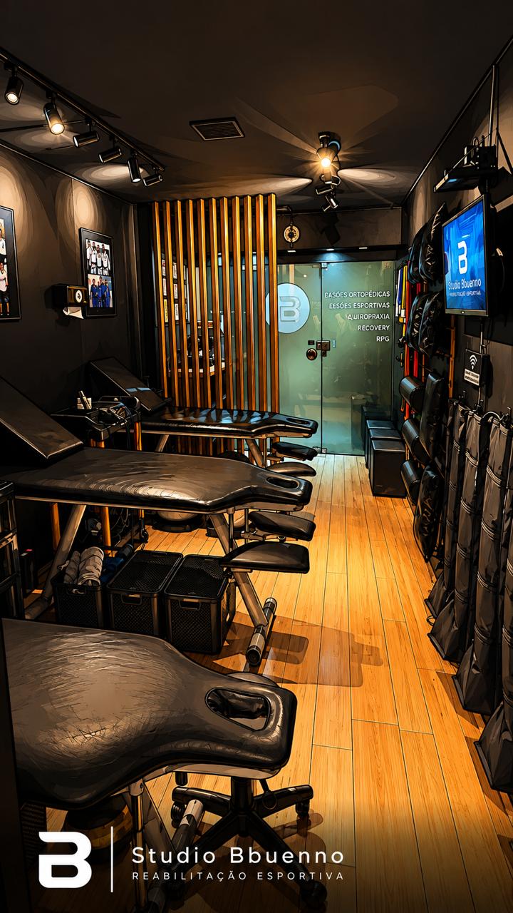 Sala de atendimento com macas